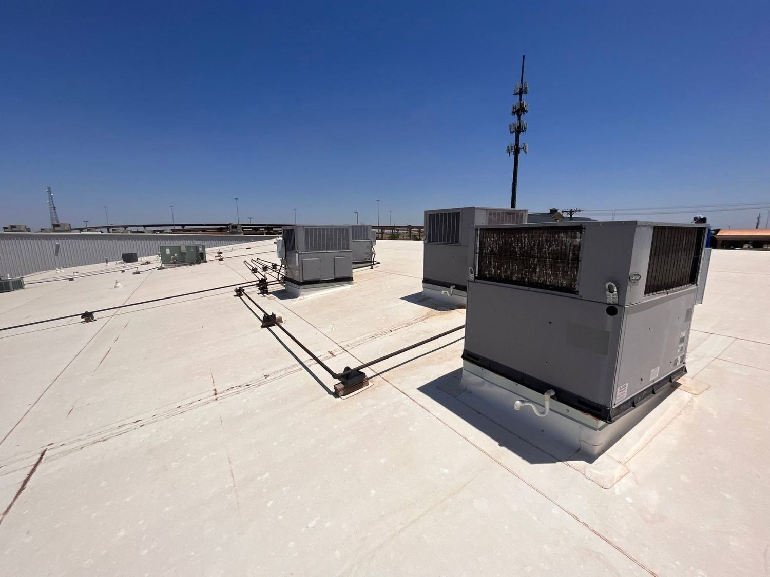 Commercial roof coating by Burrage Roofing