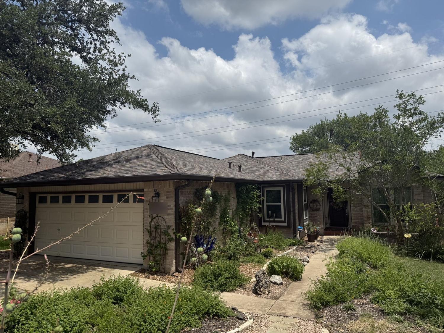 New roof on a single-story home